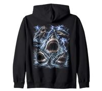Great White Shark Storm Funny Ocean Animal Marine Graphic Sweat à Capuche