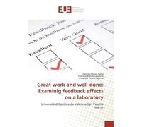 Great work and well-done: Examinig feedback effects on a laboratory - Carmen Moret-Tatay - Universitaires Europeennes - broché - Essai