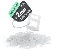 greate 1000 clips de traction système de nivellement de carrelage 2 mm - Recharge aide à la pose de carrelage - croisillon carrelage autonivelant, croisillon autonivelant 2mm, cale carrelage