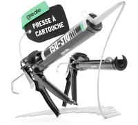 greate 2x Pistolet cartouche avec démultiplication 25:1 & arrêt goutte - Pistolet silicone pour cartouches 150-310 ml - Pour silicone, acrylique & colle - Pistolet mastic