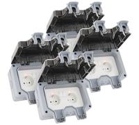 greate 4x double interupteur electrique exterieure verrouillable et étanche - IP66 Protection - multi prise exterieure étanche double - multiprise etanche exterieur, multiprise étanche