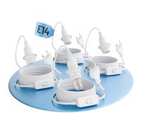 greate 4x Douille E14 avec câble et interrupteur blanc 3,5 mètres - Douille pour lampe avec prise max. 60W 250V - cable lampe de chevet, douille lampe de chevet, douille ampoule, support de lampe