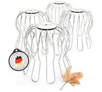 greate 4x Protection anti feuille gouttière, galvanisé, réglable de 87 à 100 mm - crapaudine de gouttière - filtre gouttiere, crepinette gouttiere