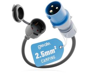 greate Adaptateur CEE 16A vers prise Schuko - 230V adaptateur prise CEE avec câble de 50 cm et protection IP44