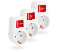 Greate Adaptateur de Prise Avec Interrupteur 3x - Prise Électrique Avec Disjoncteur et Interrupteur