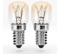 greate Ampoule Four E14 15W | Lot de 2 - Ampoule pour four Whirlpool 300 degrés, blanc chaud - Lamp 15 Watts 75 lumens & 2700K
