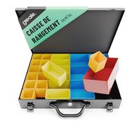 greate Boîte de rangement visserie métal avec 23 bacs amovibles - valise vide pour petites pièces - mallette de tri métallique comme boîte à vis - boite rangement vis, organisateur vis