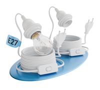 greate Douille E27 avec câble et interrupteur blanc 5 mètres