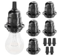 Greate douille E27 noire - ampoule 250V 60W - douille E27 en plastique