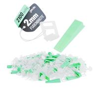 greate kit de nivellement pour carrelage 2100 pièces 2 mm - nivellement carrelage avec 2000 clips de traction & 100x cale carrelage - croisillon carrelage autonivelant, croisillon autonivelant 2mm