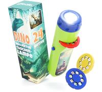 greate Lampe de Poche projecteur Enfant à Motif de Dinosaure - Lampe Jurassique avec 3 disques & 24 Images - Cadeau garçon 4-5 Ans, Jouet Dinosaure, Lampe Torche Enfant dinausore