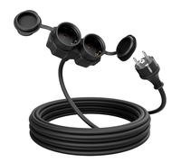 greate Rallonge Electrique 10m avec 2 Prises - Rallonge Electrique exterieure Étanche IP44 - Rallonge électrique 3500W - Rallonge exterieure étanche, prolongateur Electrique, rallonge 10m