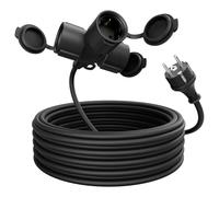 greate Rallonge Electrique 10m avec 3 Prises - Rallonge Electrique exterieure Étanche IP44 - Rallonge électrique 3500W - Rallonge exterieure étanche, prolongateur Electrique, rallonge 10m