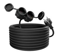 greate Rallonge Electrique 20m avec 2 Prises - Rallonge Electrique exterieure Étanche IP44 - Rallonge électrique 3500W - Rallonge exterieure étanche, prolongateur Electrique, rallonge 20m