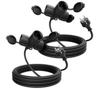 greate Rallonge Electrique 5m avec 3 Prises - Rallonge Electrique exterieure Étanche IP44 - Rallonge électrique 3500W - Rallonge exterieure étanche, prolongateur Electrique, rallonge 5m
