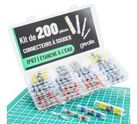 greate Set de 200 cosse thermoretractable soudure avec gaine - manchon thermosoudable résistants et étanches - cosse connexion rapide thermoretractable - gaine thermorétractable etanche