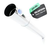 greate tuyau de descente galvanisé Ø 80 mm & 1 m - avec manchon pour un emboîtement facile - accessoire de gouttière - évacuation des eaux pluviales