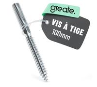 greate Vis tire-fond M10 zinguée 100 mm