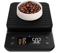 Greater Goods Balance à café de précision 0,1 g avec minuteur - Balance numérique de 3 kg pour verser, expresso, cafetière française, utilisation de cuisine (Onyx Noir)
