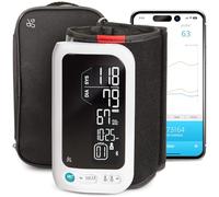 Greater Goods - Moniteur de pression artérielle Bluetooth avec bracelet automatique sur le haut du bras, compatible avec les applications iOS et Android