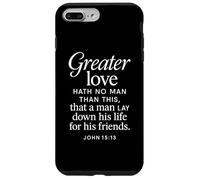 Greater Love Hath No Man John 15:13 Verse biblique Coque pour iPhone 7 Plus/8 Plus