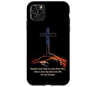 Greater Love Hath No Man Than This - John 15:13 Jesus Cross Coque pour iPhone 11 Pro Max