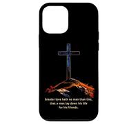 Greater Love Hath No Man Than This - John 15:13 Jesus Cross Coque pour iPhone 12 Mini