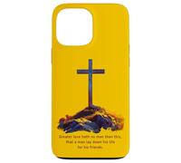 Greater Love Hath No Man Than This - John 15:13 Jesus Cross Coque pour iPhone 13 Pro Max