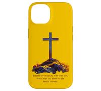 Greater Love Hath No Man Than This - John 15:13 Jesus Cross Coque pour iPhone 14
