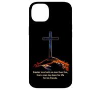 Greater Love Hath No Man Than This - John 15:13 Jesus Cross Coque pour iPhone 14 Plus