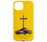 Greater Love Hath No Man Than This - John 15:13 Jesus Cross Coque pour iPhone 15 Plus