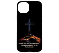 Greater Love Hath No Man Than This - John 15:13 Jesus Cross Coque pour iPhone 15 Plus