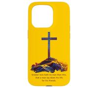 Greater Love Hath No Man Than This - John 15:13 Jesus Cross Coque pour iPhone 15 Pro