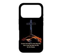 Greater Love Hath No Man Than This - John 15:13 Jesus Cross Coque pour iPhone 17 Pro