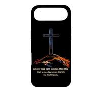 Greater Love Hath No Man Than This - John 15:13 Jesus Cross Coque pour iPhone Air