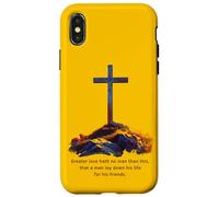 Greater Love Hath No Man Than This - John 15:13 Jesus Cross Coque pour iPhone X/XS