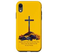 Greater Love Hath No Man Than This - John 15:13 Jesus Cross Coque pour iPhone XR