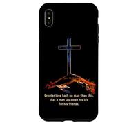 Greater Love Hath No Man Than This - John 15:13 Jesus Cross Coque pour iPhone XS Max