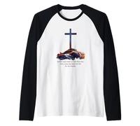 Greater Love Hath No Man Than This - John 15:13 Jesus Cross Manche Raglan