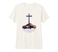 Greater Love Hath No Man Than This - John 15:13 Jesus Cross T-Shirt Haut de Gamme