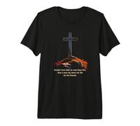 Greater Love Hath No Man Than This - John 15:13 Jesus Cross T-Shirt Haut de Gamme