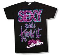 Greater Res LMFAO Fur Sexy and I Know It Black T Shirt Adult Band Merch Black L