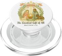 Greatest Gifts of All Nativity Matthew 1:21 Christmas PopSockets PopGrip pour MagSafe