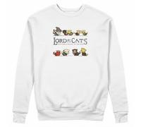 GREATFITS Funny Lord of The Cats LOTR Parody Blanc Unisex Sweat