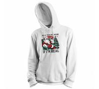 GREATFITS Sweat à capuche unisexe Ask Your Mom If I'm Real, blanc, M