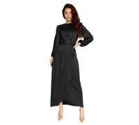 Greatfool Abaya femme musulmane - Abaya satin type jilbeb pouvant se porter comme un caftan femme ou une djellaba - M