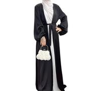 Greatfool Abaya Femme Musulmane Qualité Premium - Abaya Type jilbeb pouvant se Porter comme Un Caftan Femme ou Une djellaba - M