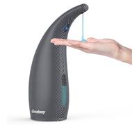 Greatmay Distributeur de savon automatique, avec 4 niveaux réglables, 300 ml, distributeur de savon électrique, sans contact, à piles, avec capteur, étanche IPX6, pour salle de bain, cuisine, bleu à