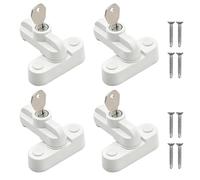 GREATRICH 4 Pièces Bloque Securite Fenetre Enfant, Protection Bloc Fenetre Securite Enfant, Sécurité Fenêtre, Système de Verrouillage Enfant et Anti-Intrusion pour Fenêtres et Verrou Porte Baie