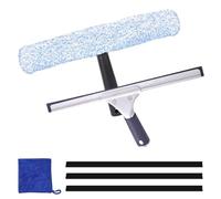 GREATRICH 6 Pièces Mouilleur Vitre Professionnel, Kit Nettoyage Vitre, Raclette Vitre Professionnel, Set de Nettoyage pour Vitres, Inclut Raclette, Lavette Microfibre, pour Fenêtres, Miroirs